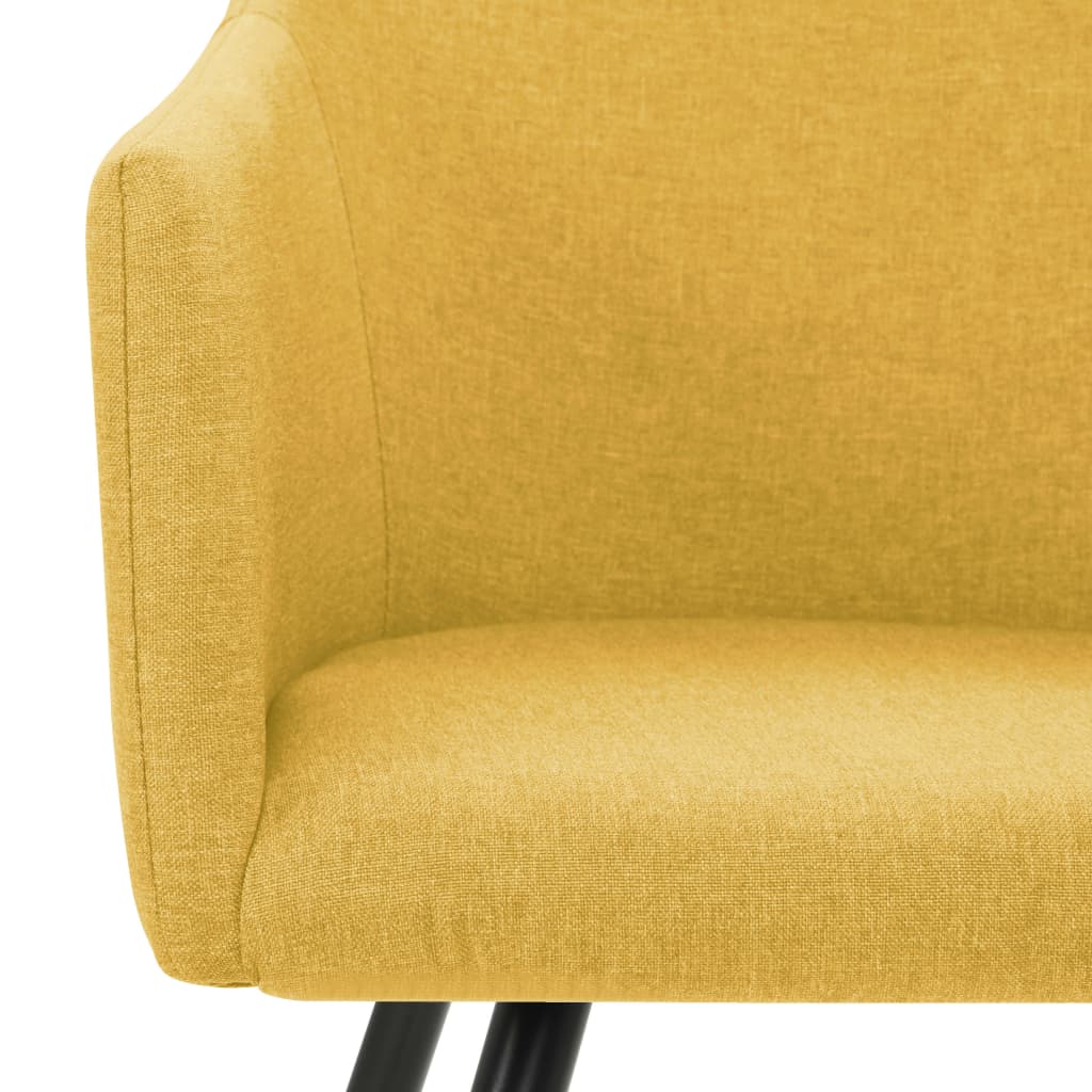 Dining chairs 4 pcs. Yellow fabric