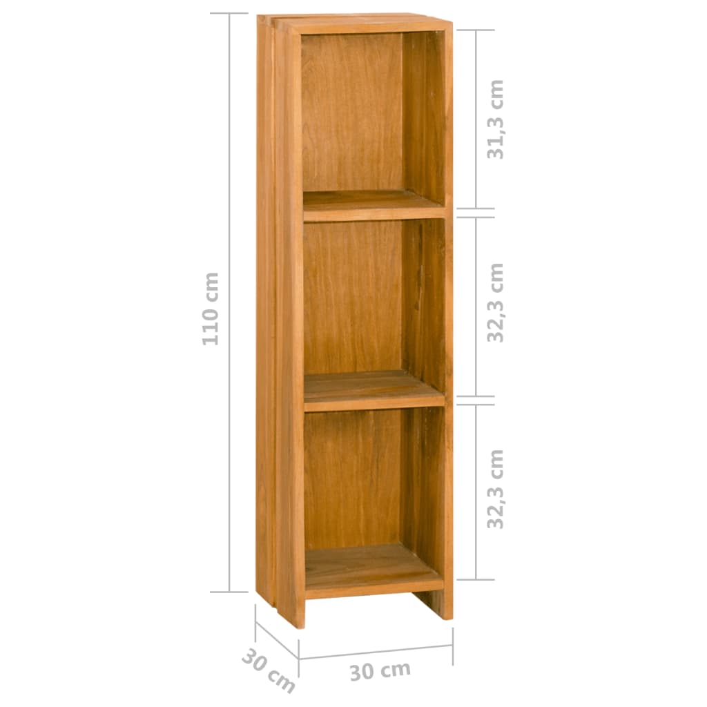 Bibliothèque 30x30x110 cm en bois de teck massif