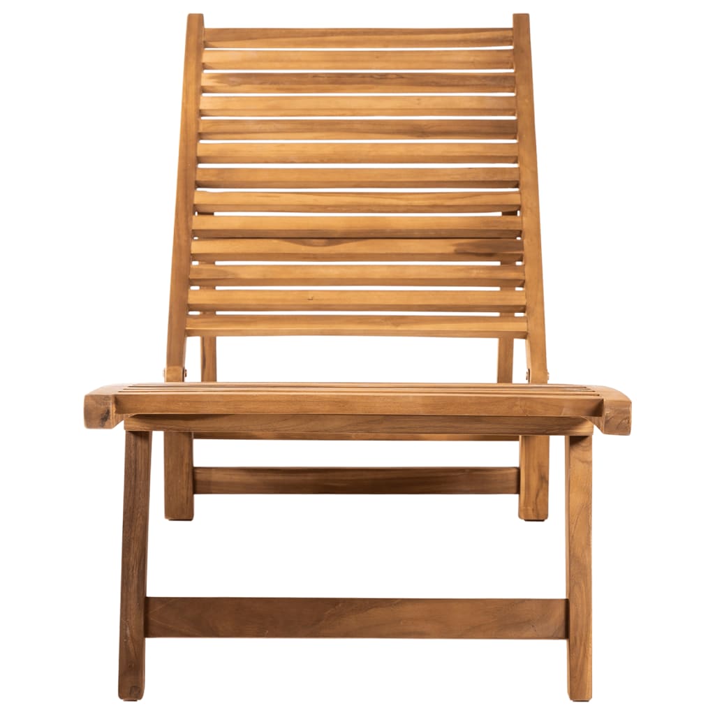Chaise longue en bois de teck massif