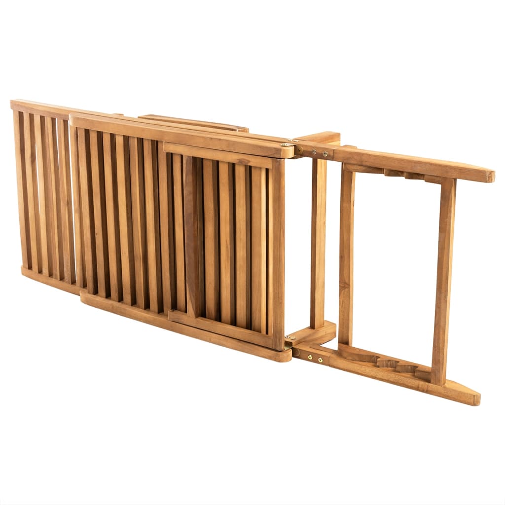 Chaise longue en bois de teck massif