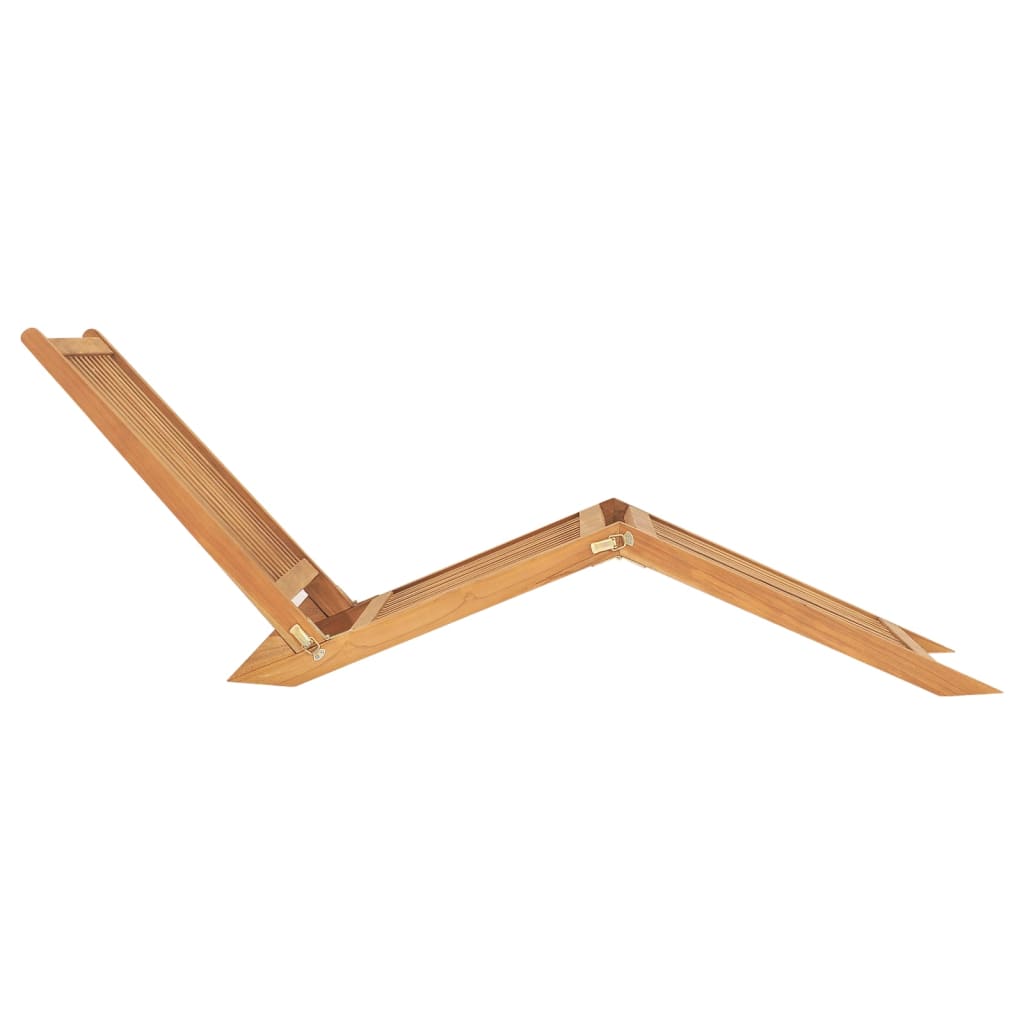 Chaise longue en bois de teck massif