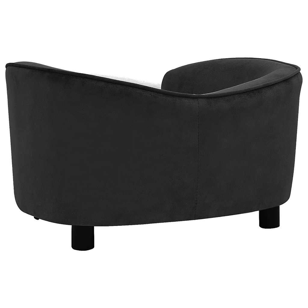 Canapé pour chien noir 69x49x40 cm peluche