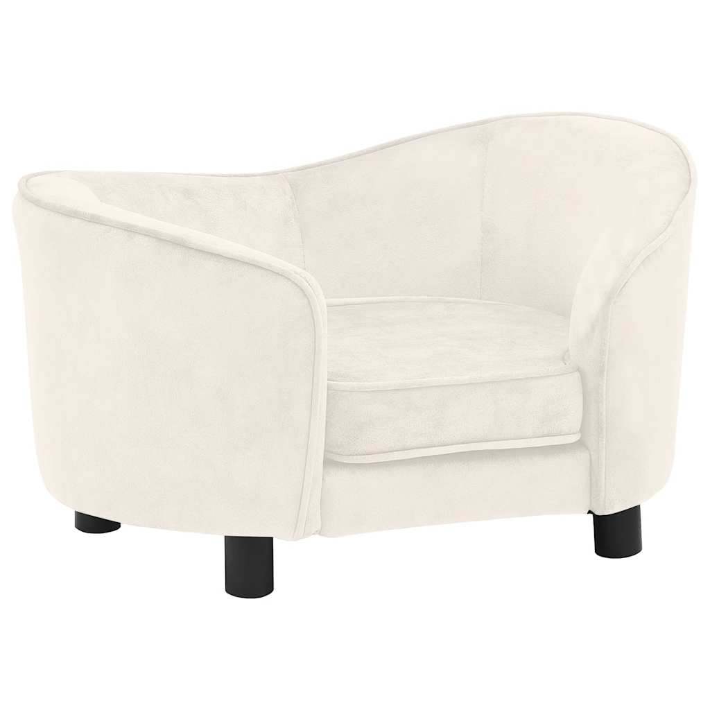 Dog sofa cream 69x49x40 cm plush