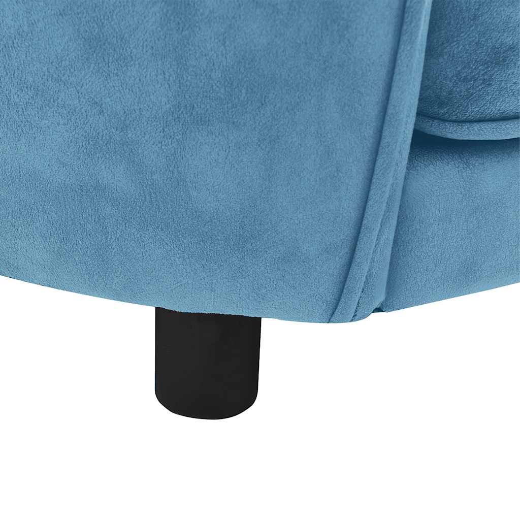 Canapé pour chien turquoise 69x49x40 cm peluche
