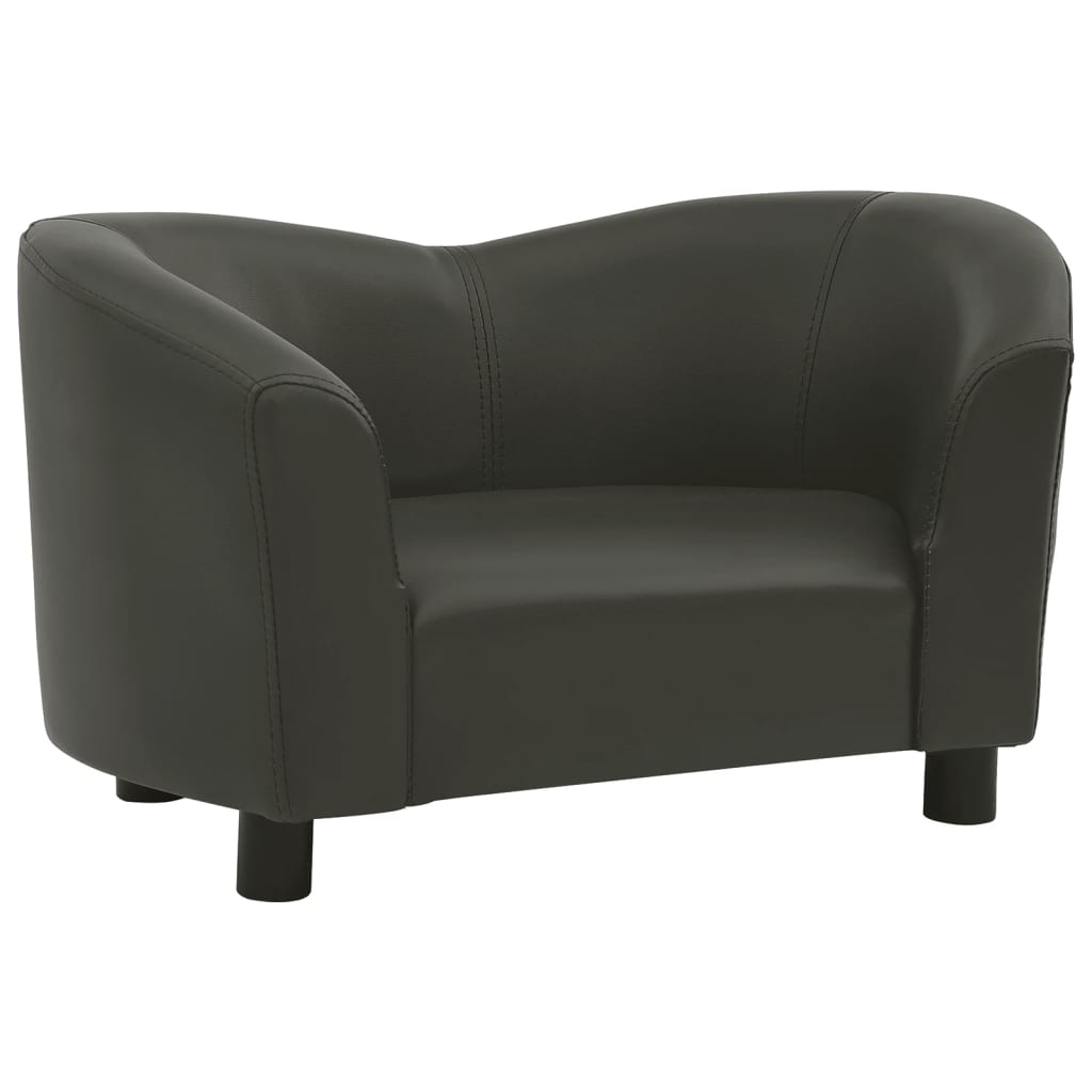 Hundesofa Dunkelgrau 67x41x39 cm Kunstleder