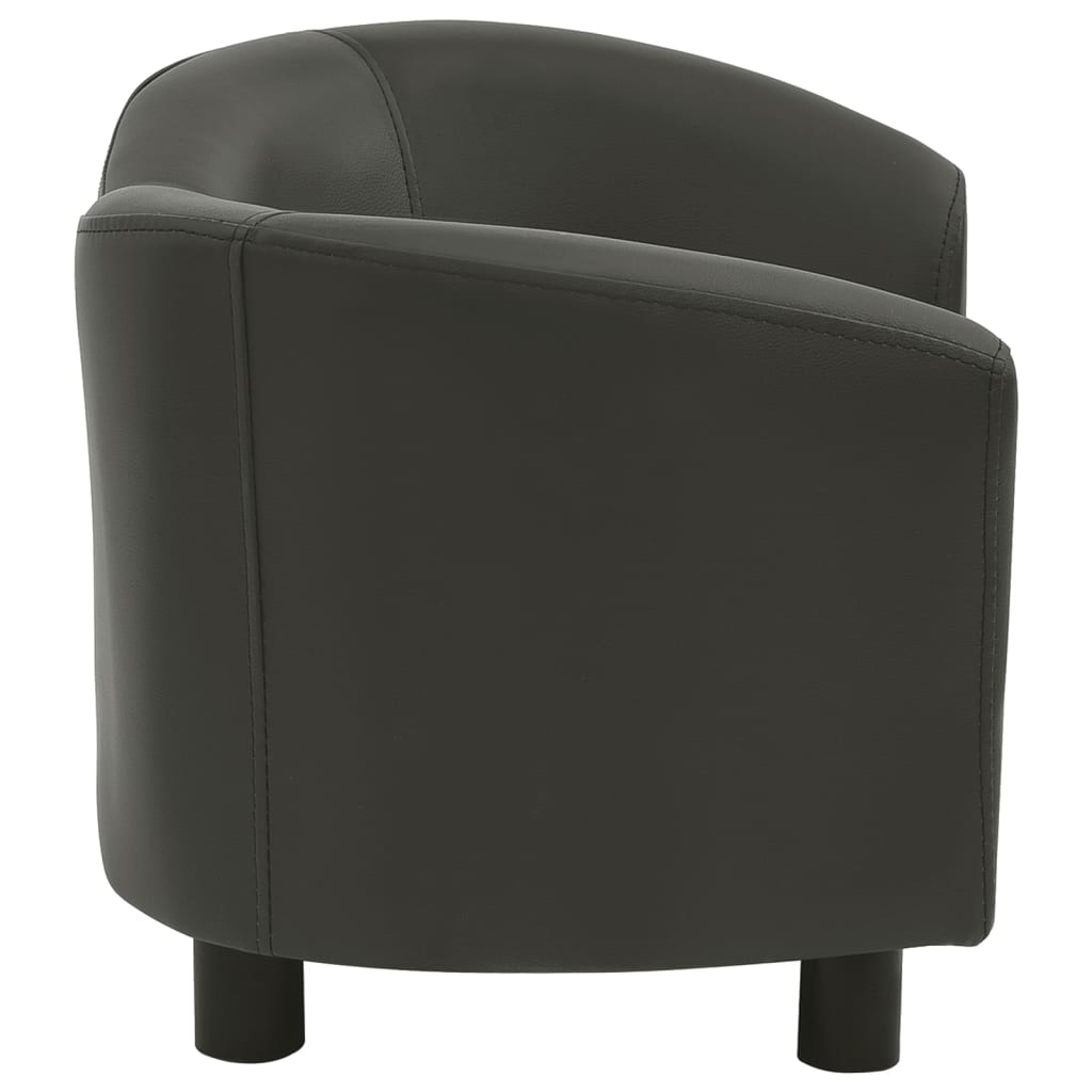 Hundesofa Dunkelgrau 67x41x39 cm Kunstleder