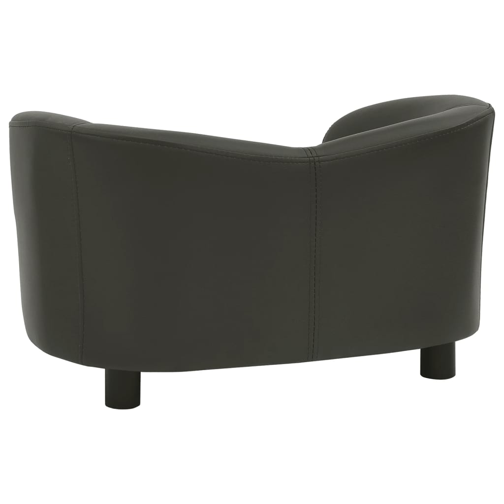 Hundesofa Dunkelgrau 67x41x39 cm Kunstleder