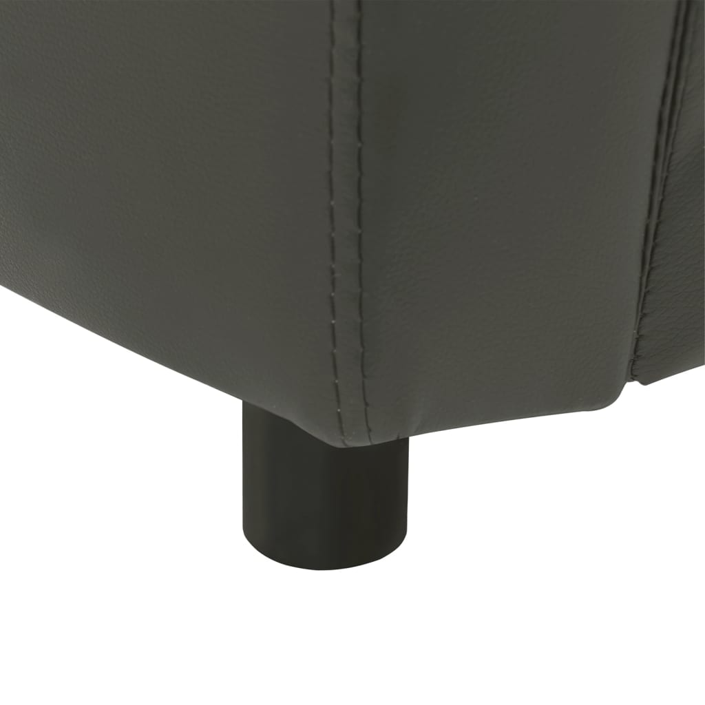 Hundesofa Dunkelgrau 67x41x39 cm Kunstleder