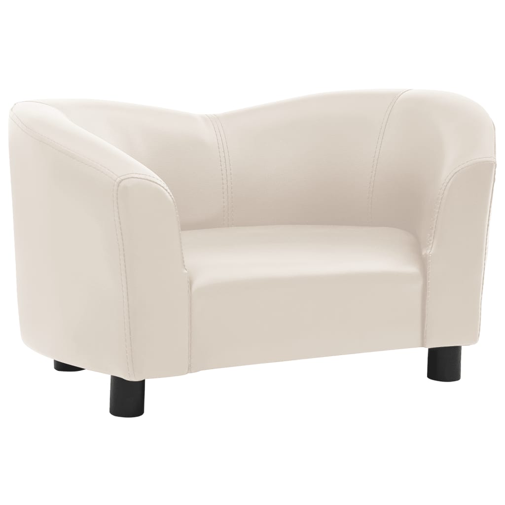 Hundesofa Creme 67x41x39 cm Kunstleder