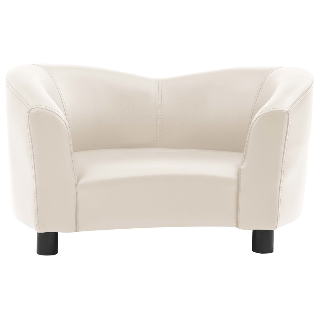 Hundesofa Creme 67x41x39 cm Kunstleder