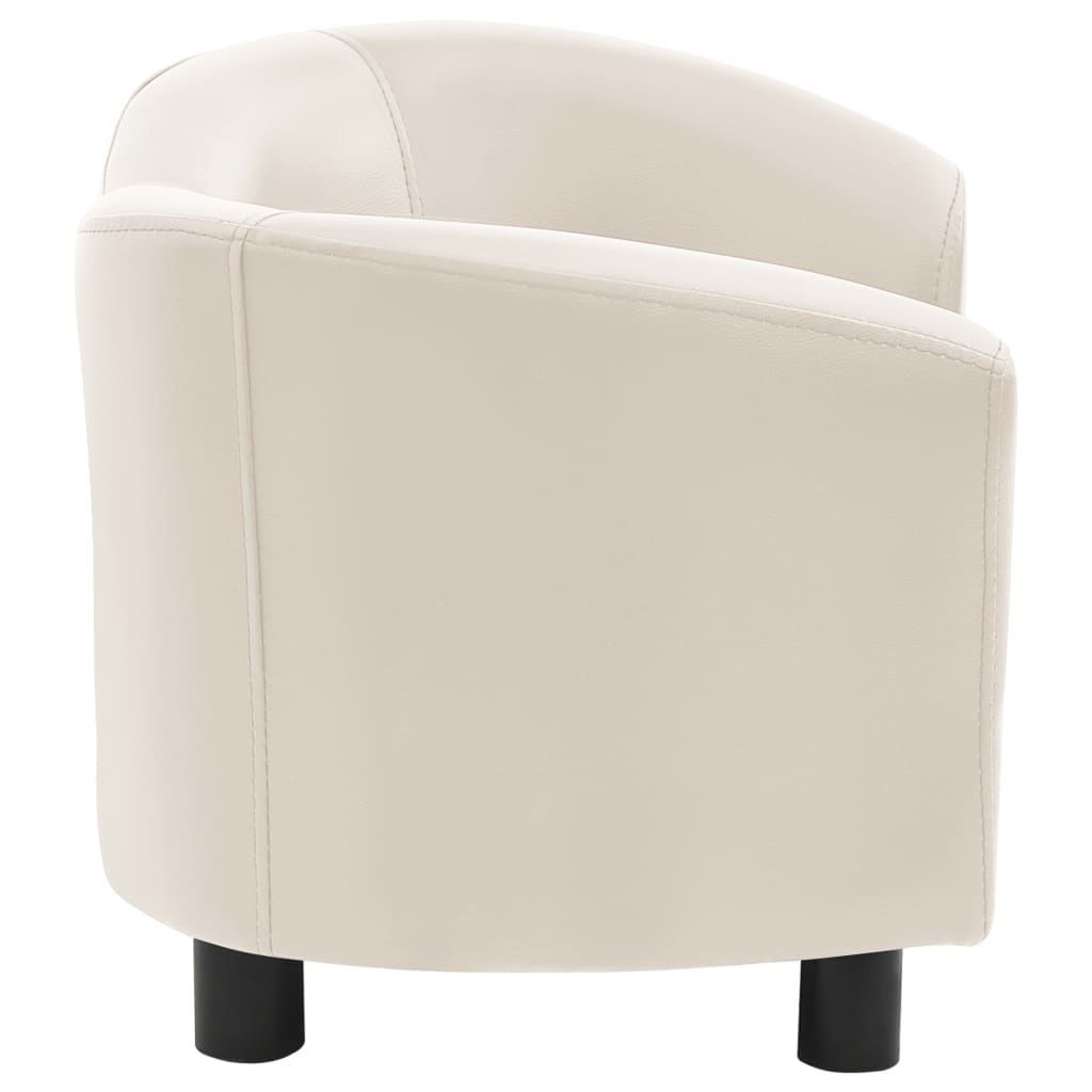 Hundesofa Creme 67x41x39 cm Kunstleder