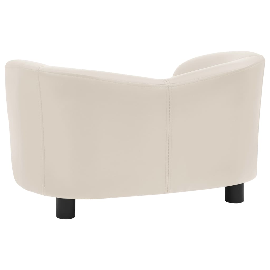 Hundesofa Creme 67x41x39 cm Kunstleder