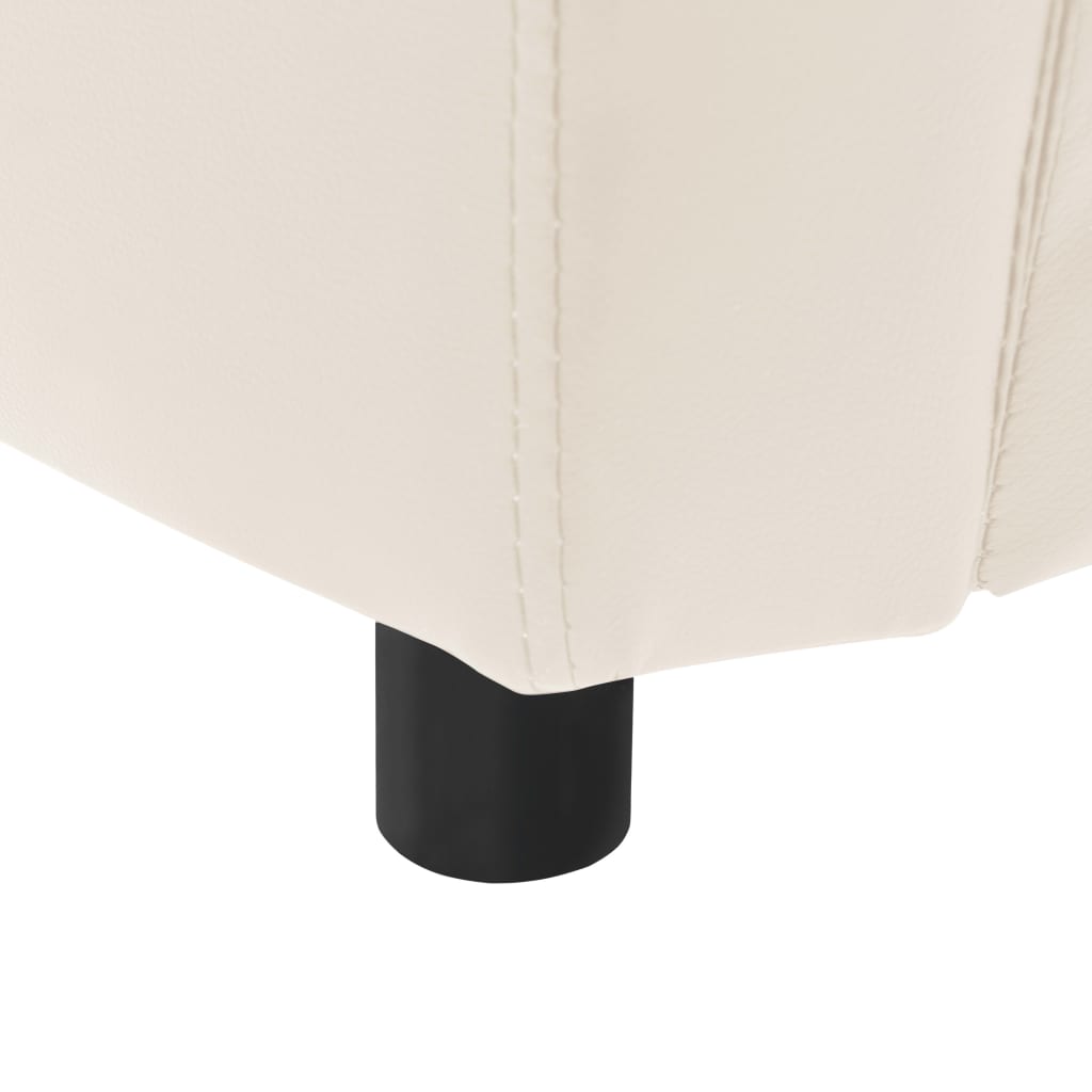 Hundesofa Creme 67x41x39 cm Kunstleder