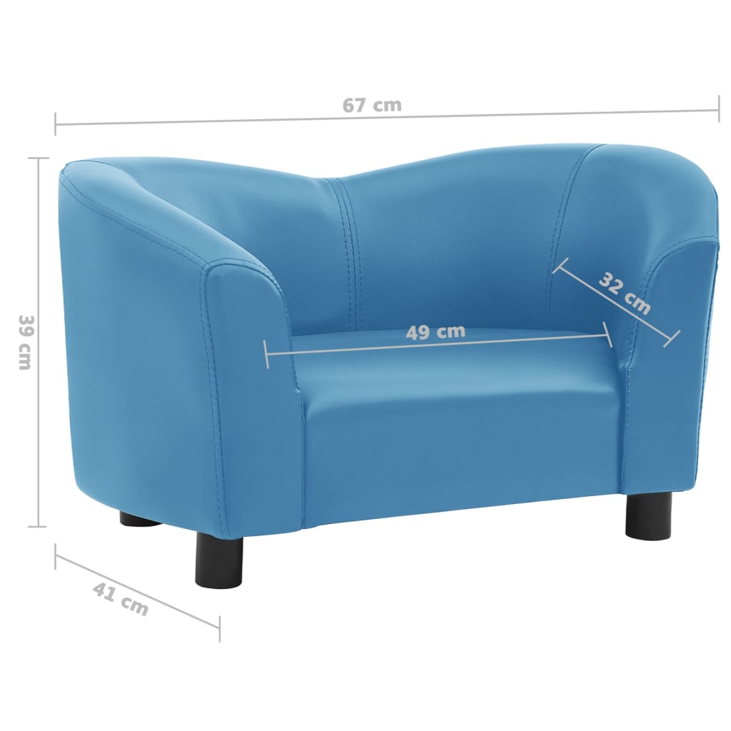 Hundesofa Türkis 67x41x39 cm Kunstleder