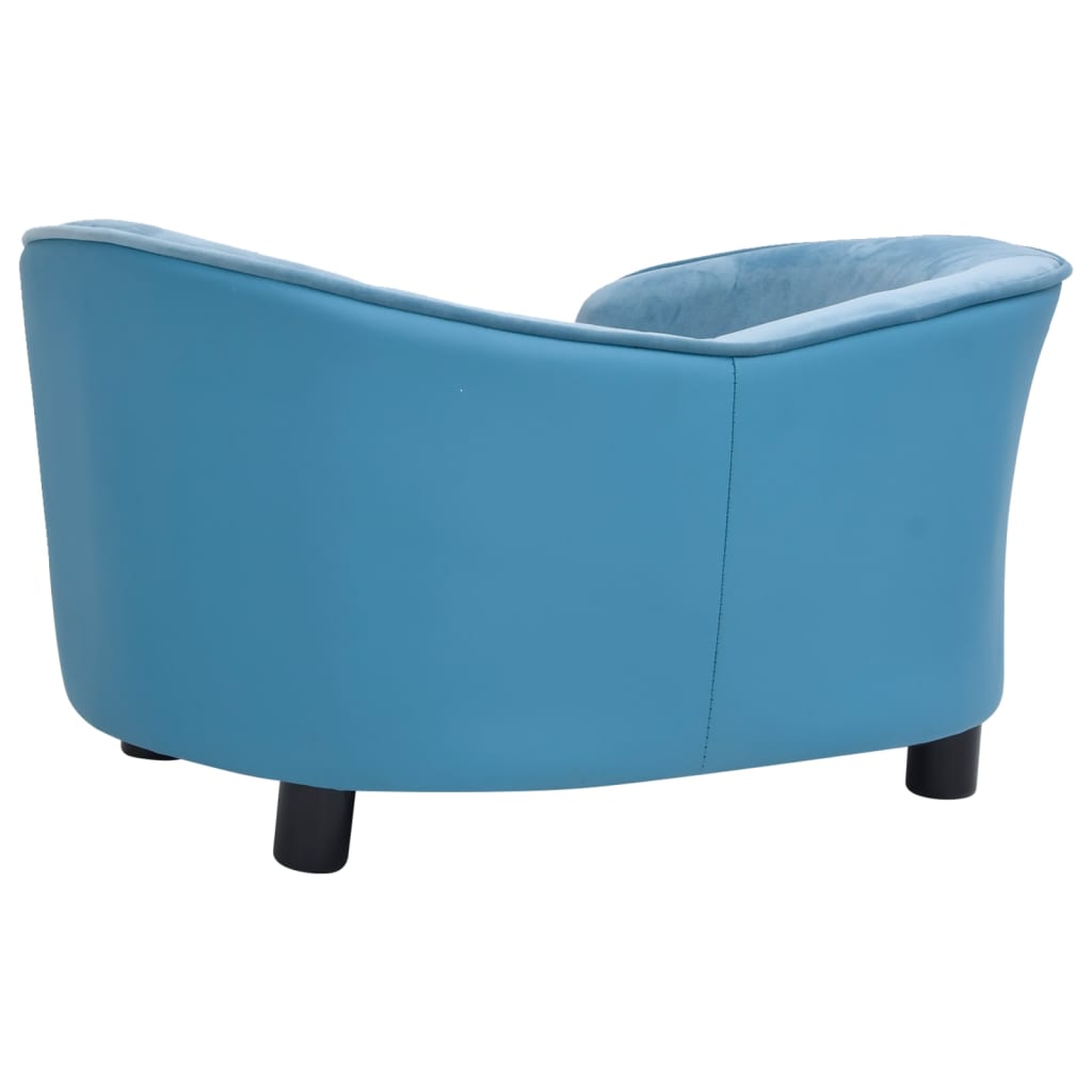 Hundesofa Türkis 69x49x40 cm Plüsch und Kunstleder