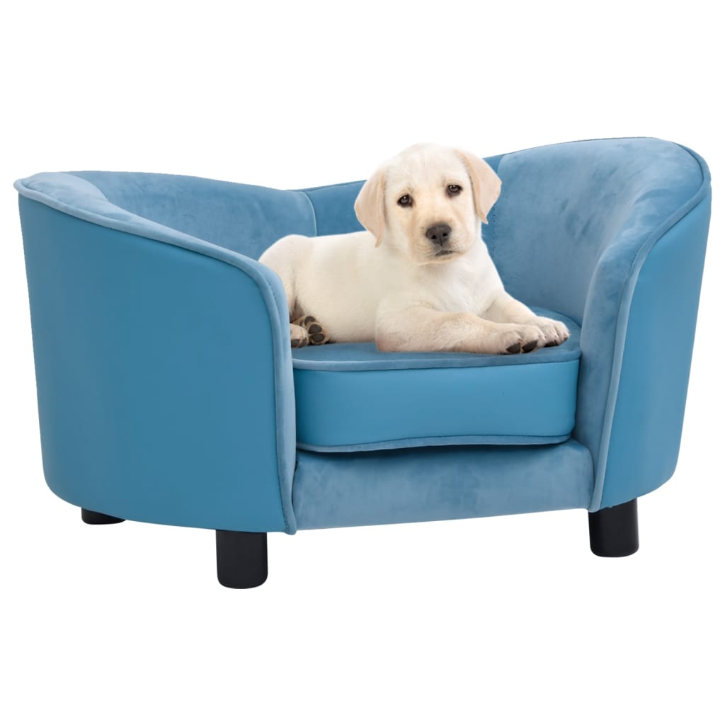 Hundesofa Türkis 69x49x40 cm Plüsch und Kunstleder