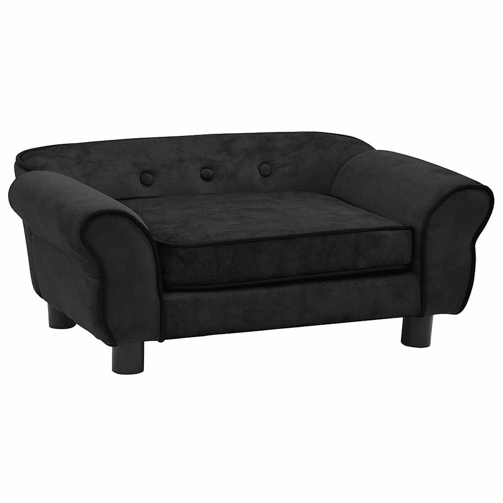 Canapé pour chien noir 72x45x30 cm peluche