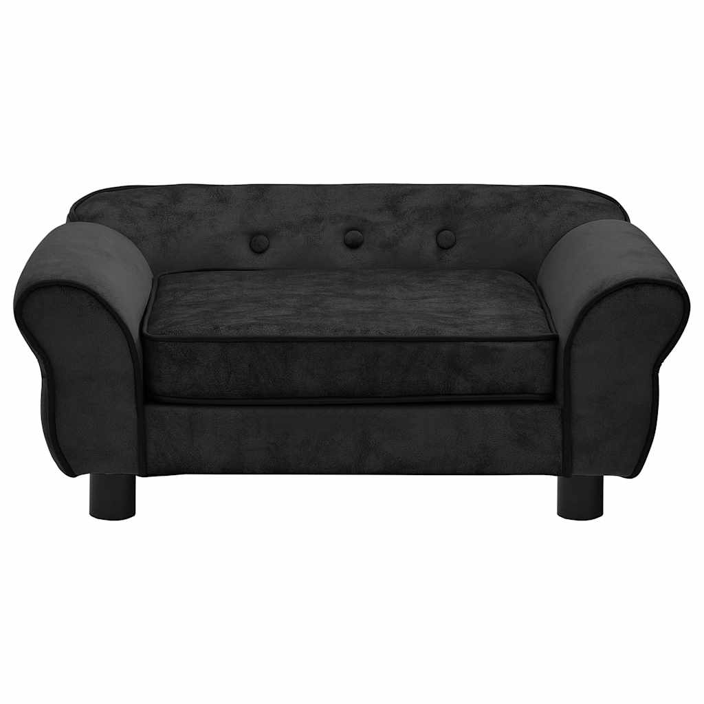 Canapé pour chien noir 72x45x30 cm peluche