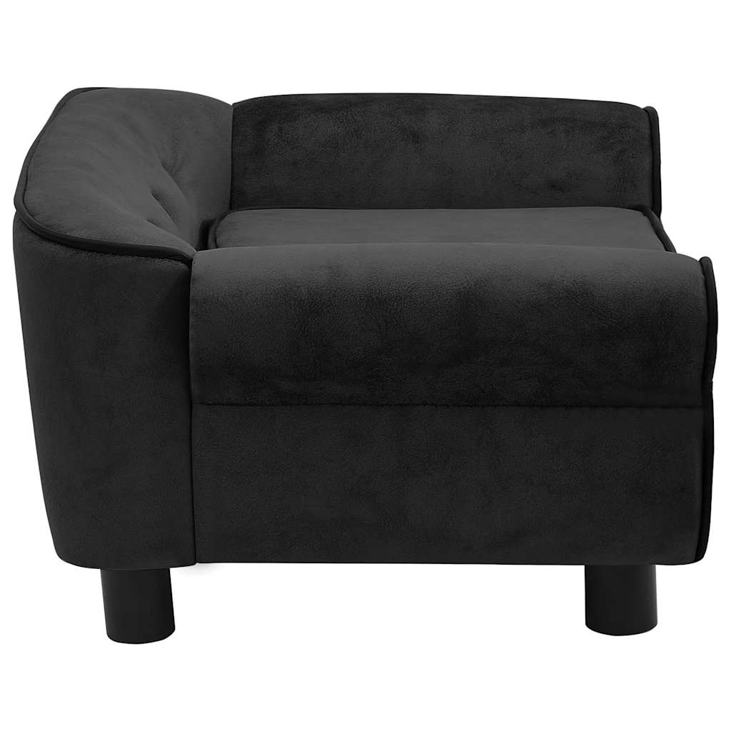 Canapé pour chien noir 72x45x30 cm peluche