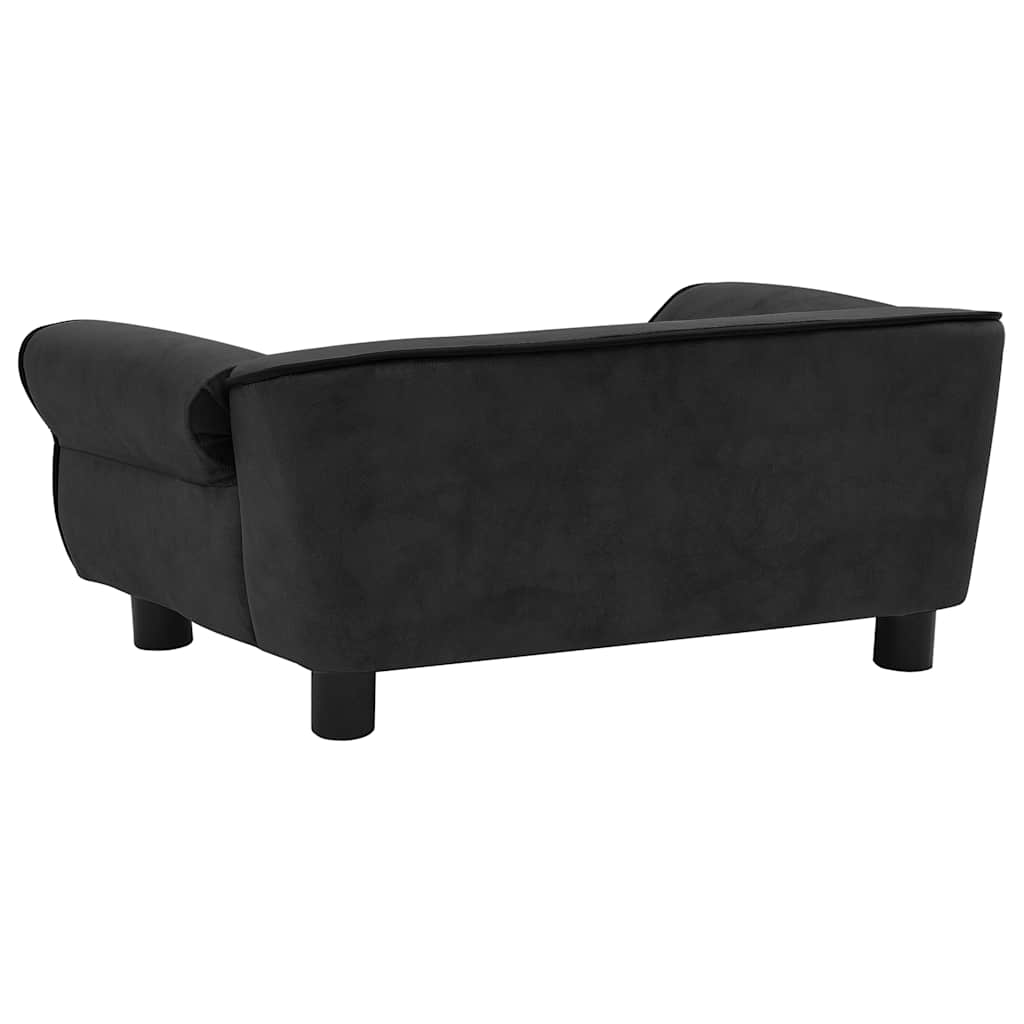 Canapé pour chien noir 72x45x30 cm peluche