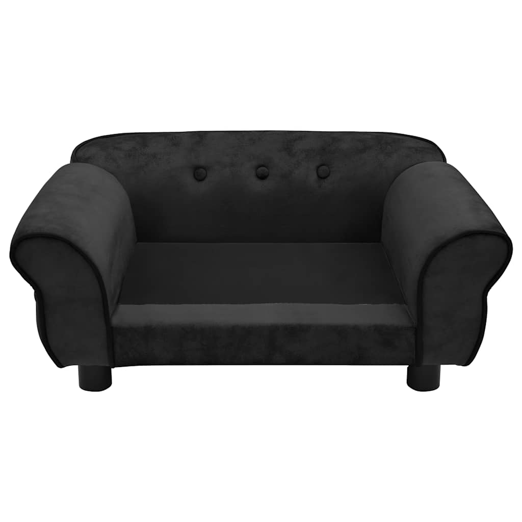 Canapé pour chien noir 72x45x30 cm peluche