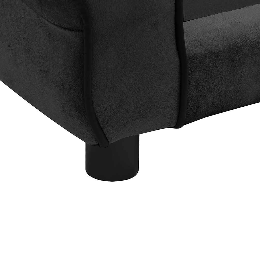 Canapé pour chien noir 72x45x30 cm peluche