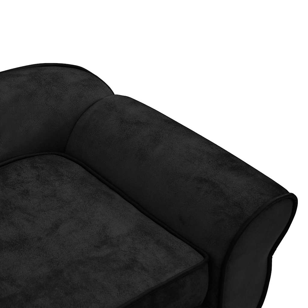 Canapé pour chien noir 72x45x30 cm peluche