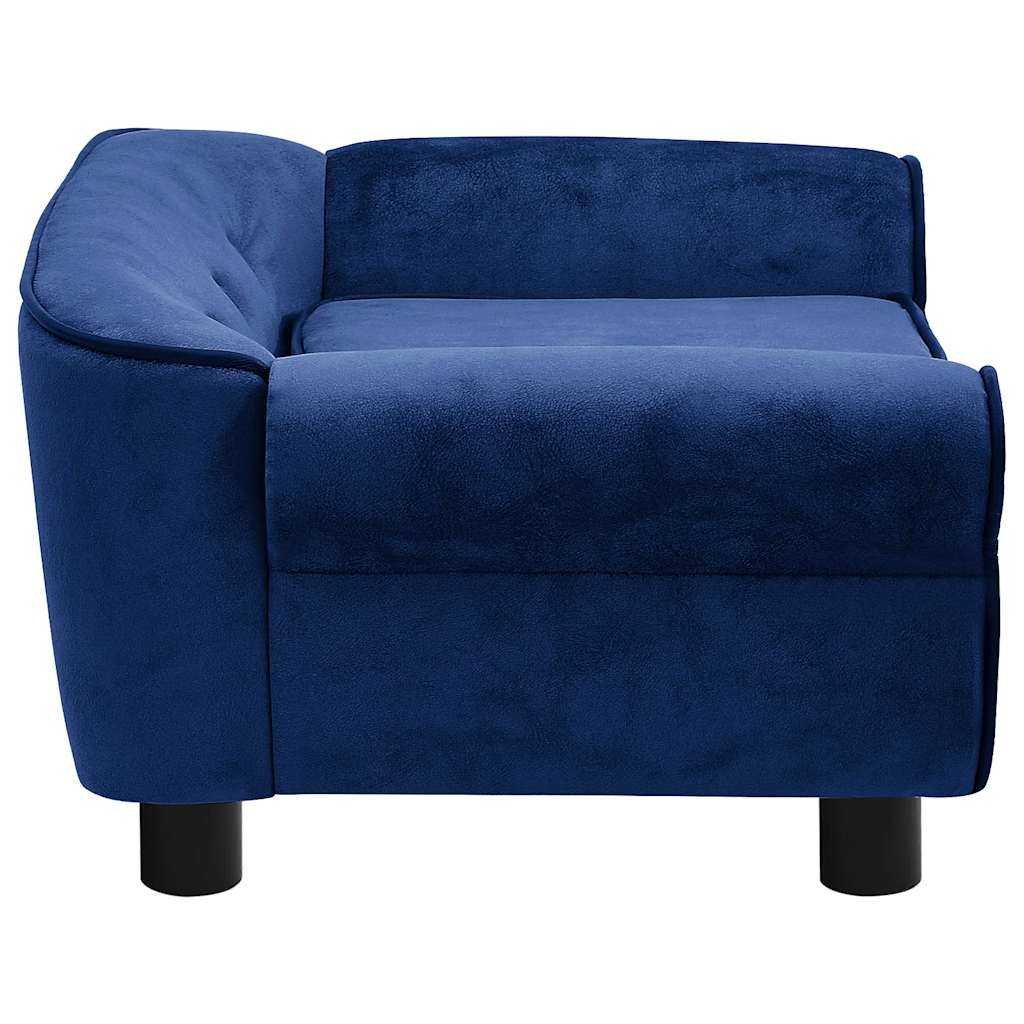Canapé pour chien bleu 72x45x30 cm peluche