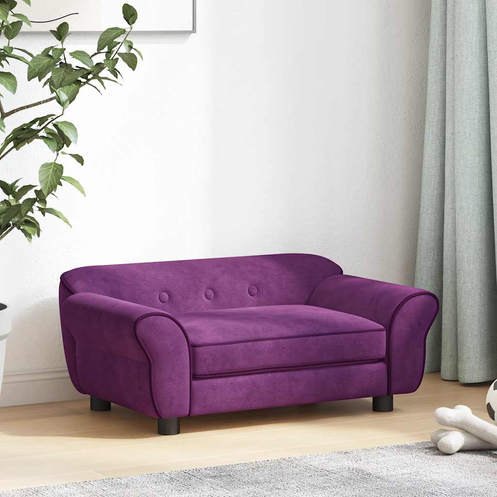 Canapé pour chien rouge bordeaux 72x45x30 cm peluche