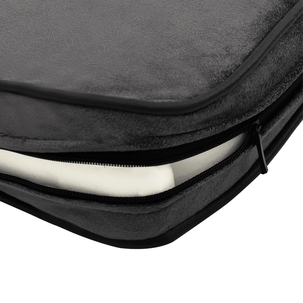 Dog sofa dark grey 81x43x31 cm plush and imitation leather