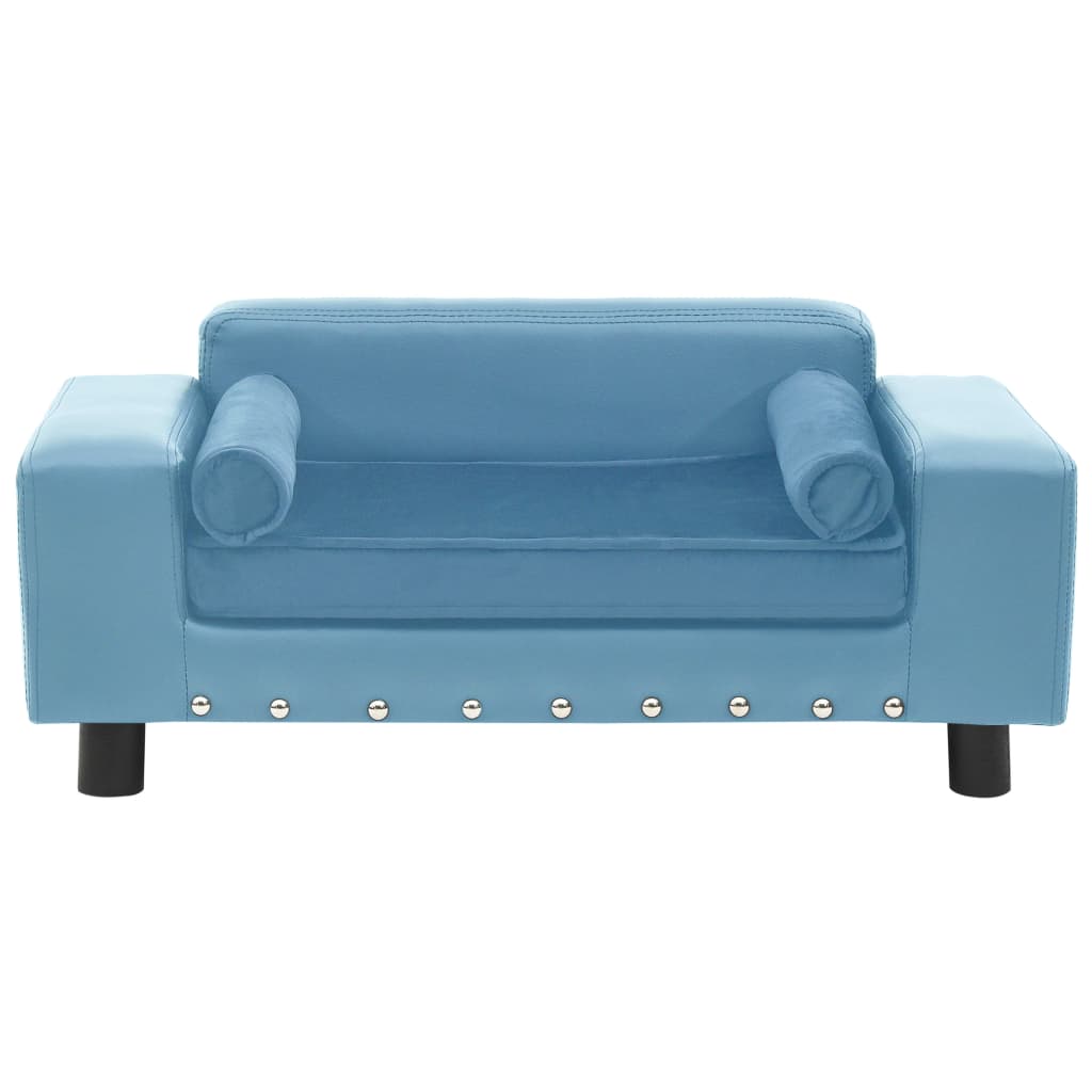 Hundesofa Türkis 81x43x31 cm Plüsch und Kunstleder