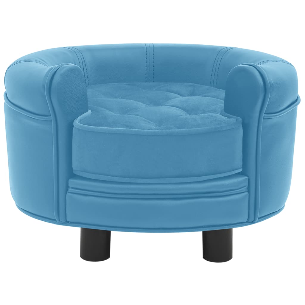 Hundesofa Türkis 48x48x32 cm Plüsch und Kunstleder