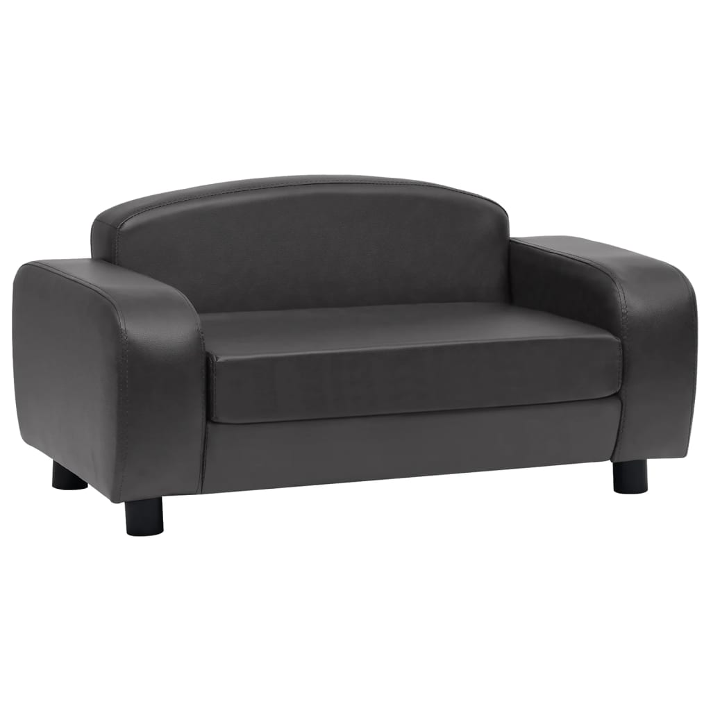 Hundesofa Dunkelgrau 80x50x40 cm Kunstleder