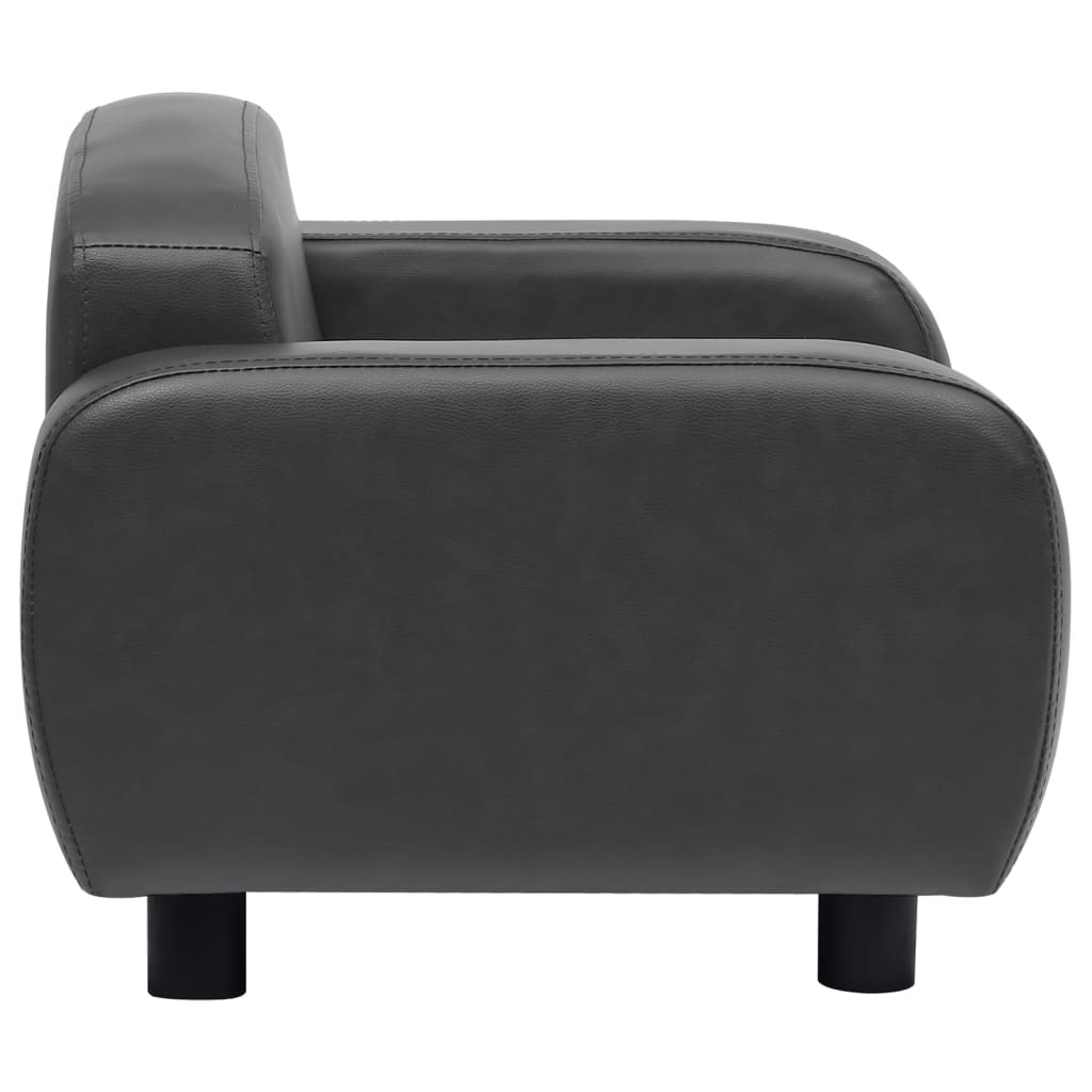 Hundesofa Dunkelgrau 80x50x40 cm Kunstleder