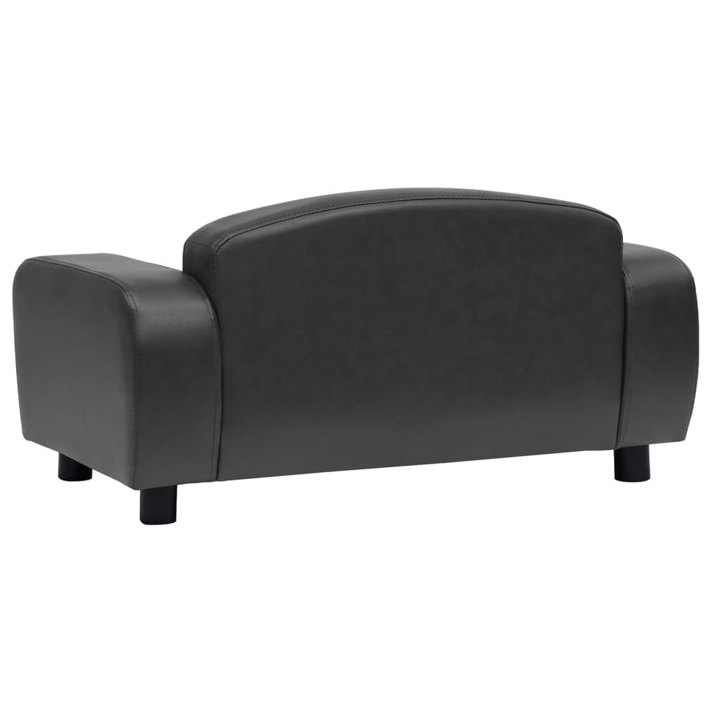 Hundesofa Dunkelgrau 80x50x40 cm Kunstleder