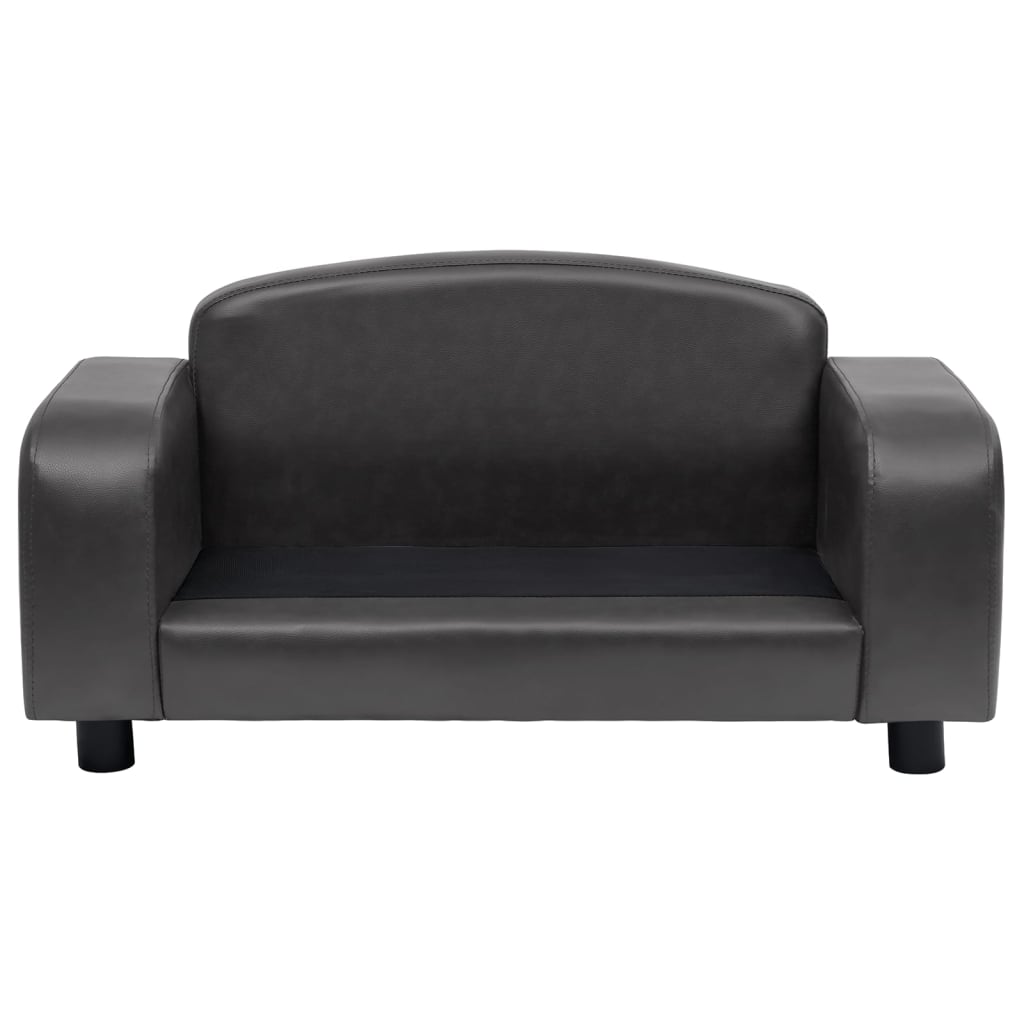 Hundesofa Dunkelgrau 80x50x40 cm Kunstleder