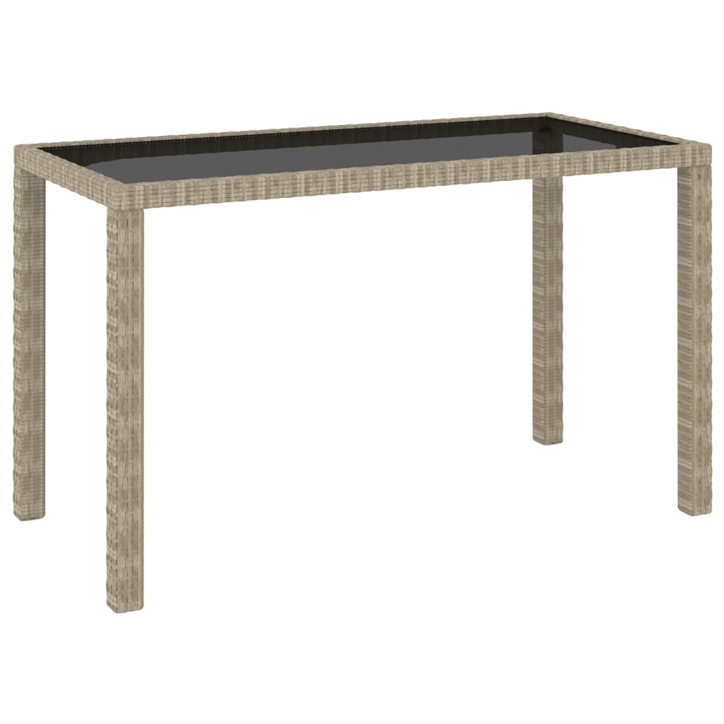 Ensemble de salle à manger de jardin 6 pièces avec coussins, en polyrotin, beige