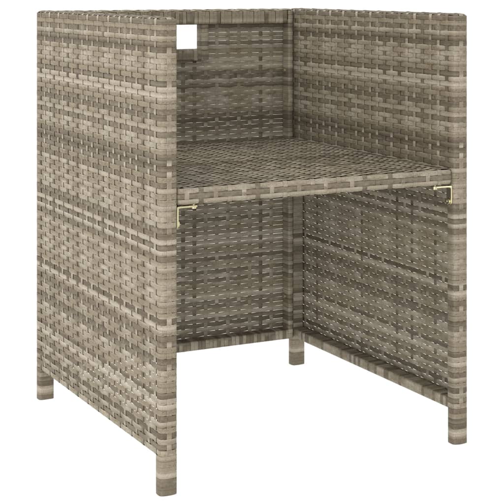 Ensemble de salle à manger de jardin 6 pièces avec coussins, en polyrotin, beige