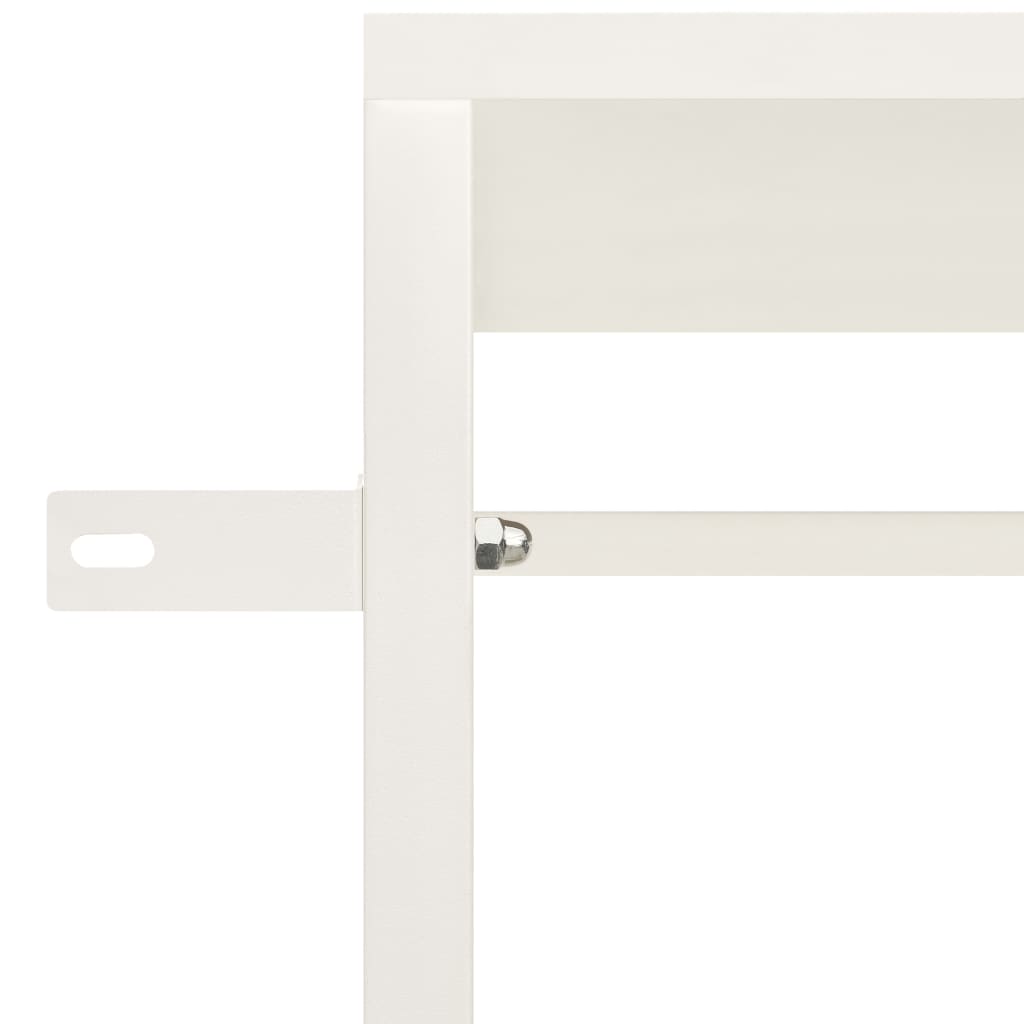 Kleiderschrank Weiß 90x40x167 cm Metall und Spanplatte