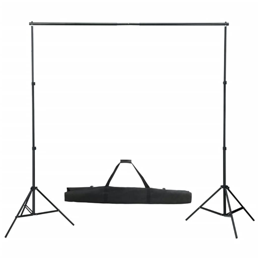 Ensemble studio photo avec lampes, parapluies, fond et réflecteur