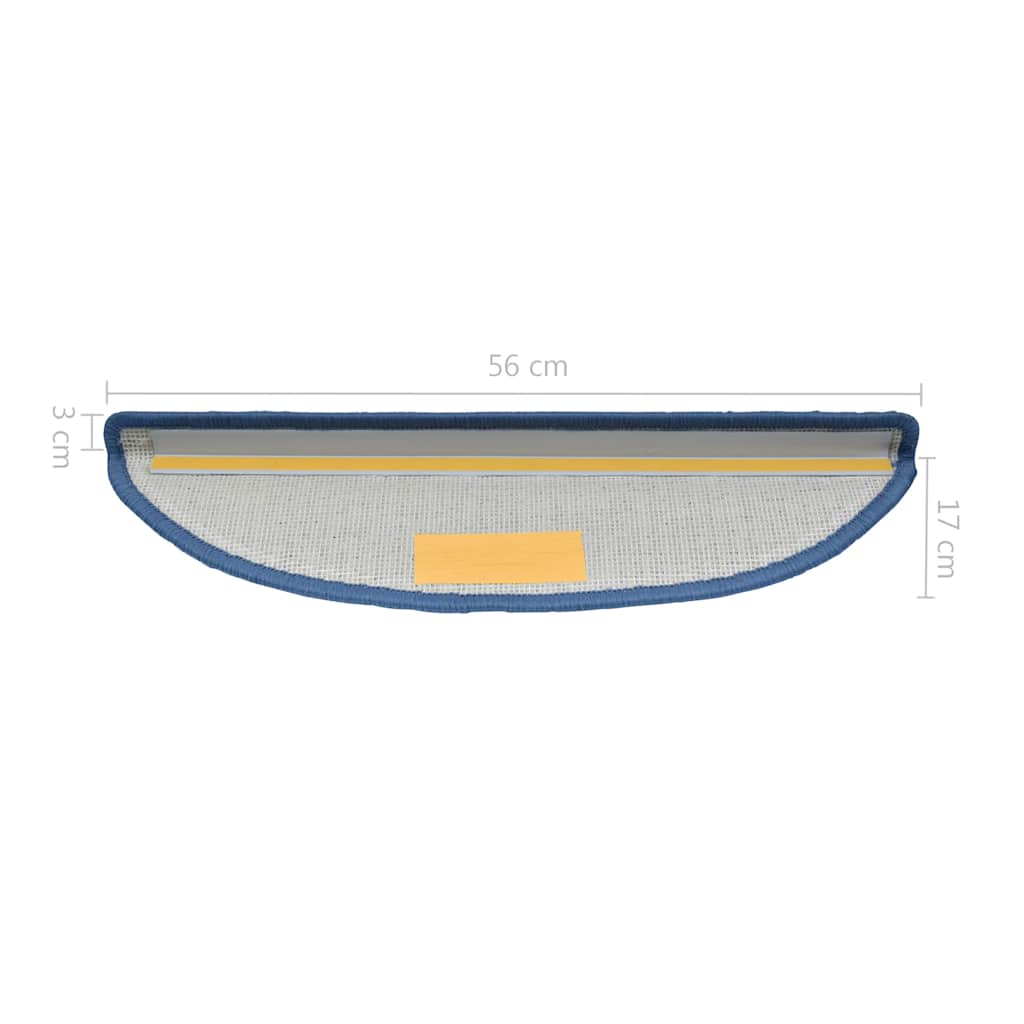 Stufenmatten 10 Stk. 56x17x3 cm Blau Halbrund