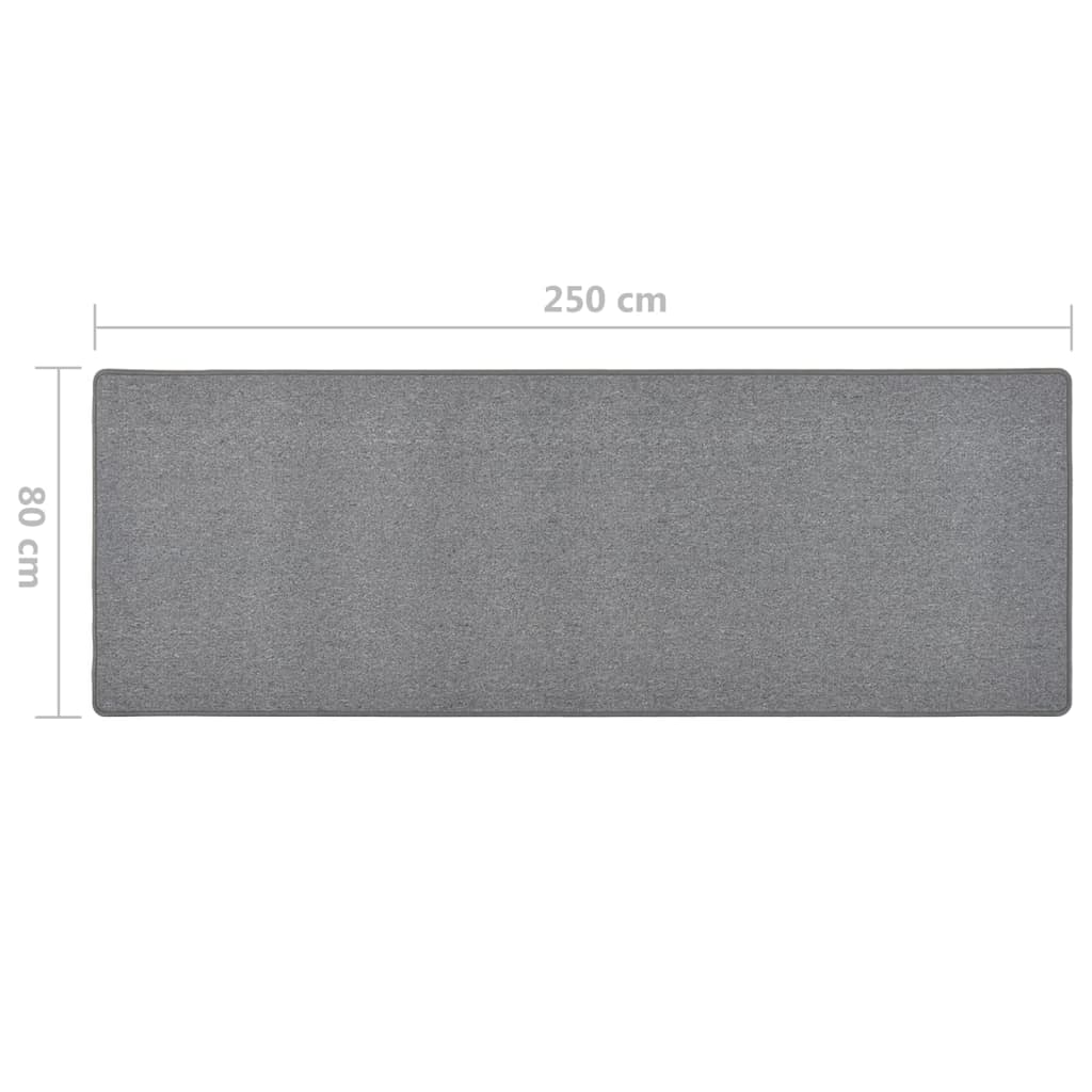 Carpet runner dark grey 80x250 cm