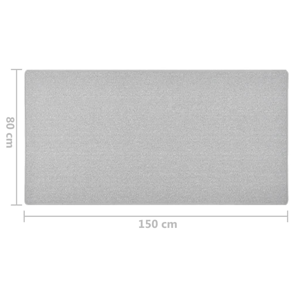 Tapis de couloir gris clair 80x150 cm