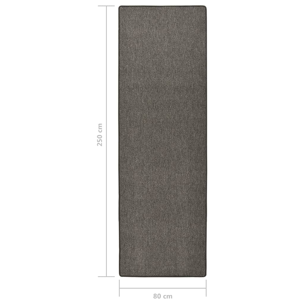 Teppichläufer Sisal-Optik Anthrazit 80x250 cm