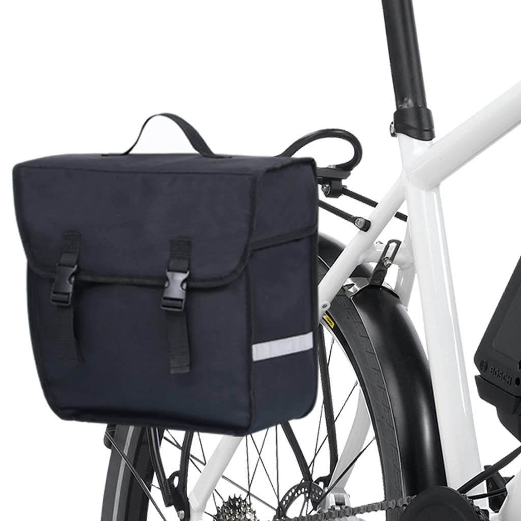 Sacoche de vélo pour porte-bagages étanche 21 L noir