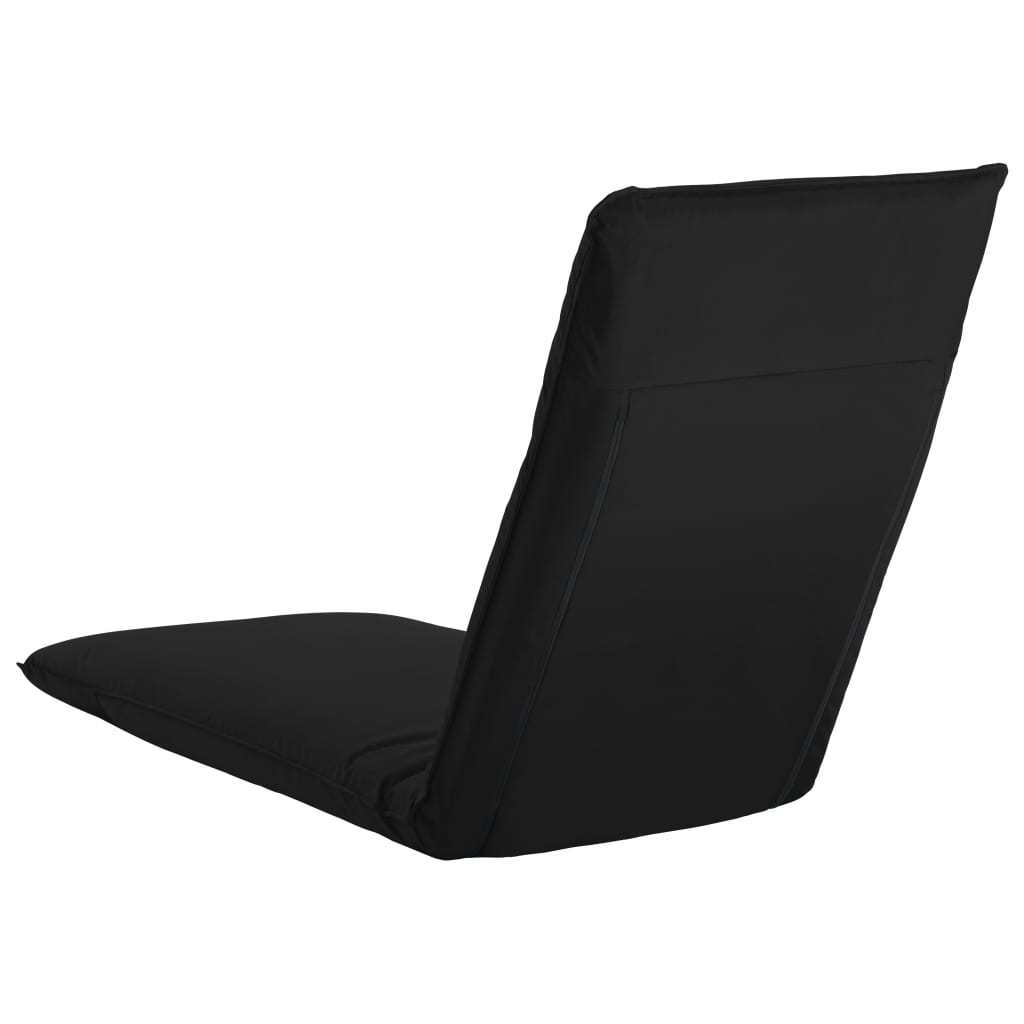 Chaise longue pliante en tissu Oxford noir