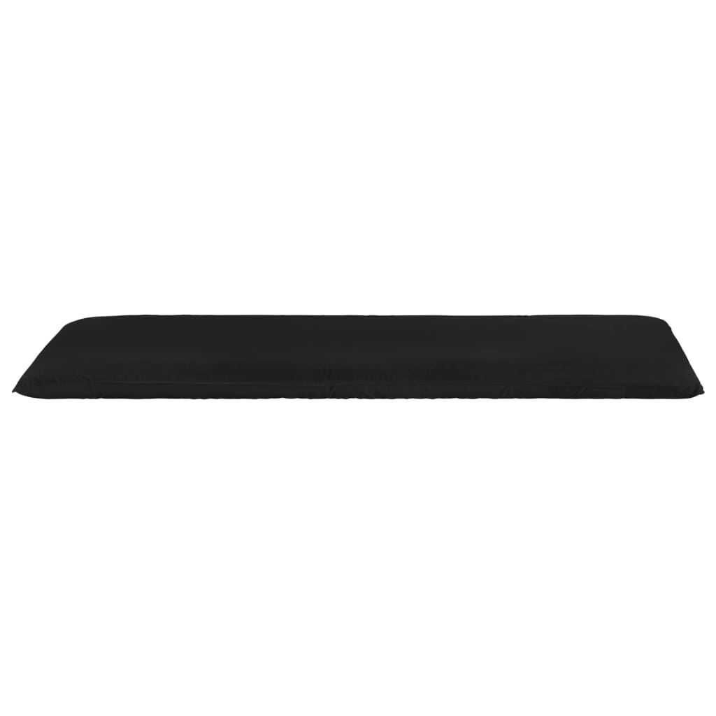 Chaise longue pliante en tissu Oxford noir