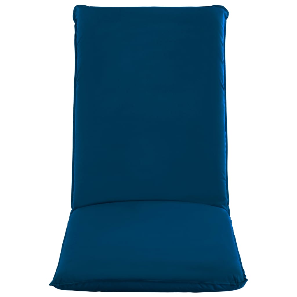 Chaise longue pliante en tissu Oxford, bleu marine