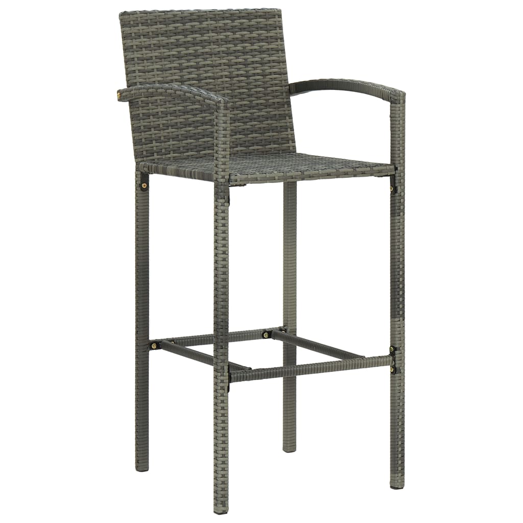 5-piece garden bar set gray