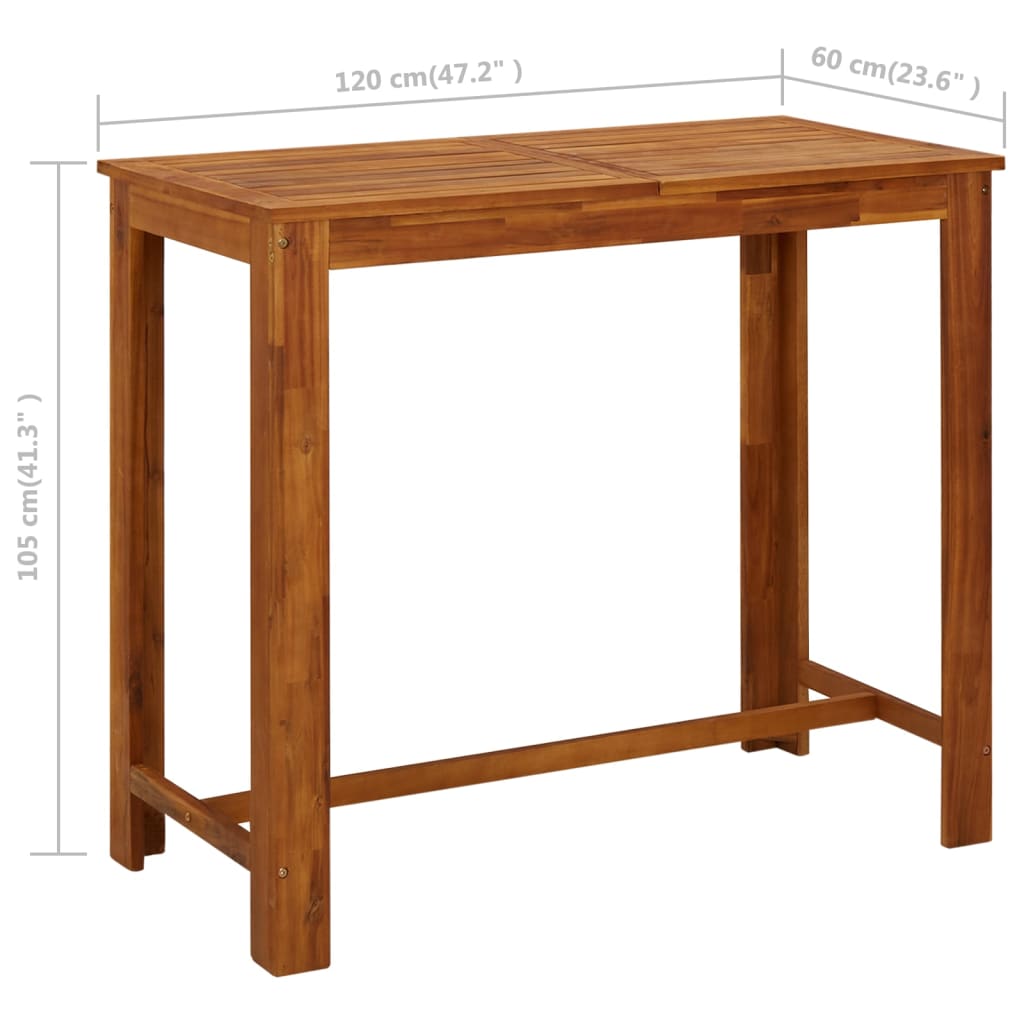 5-piece garden bar set with cushions, brown